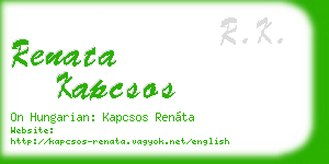 renata kapcsos business card